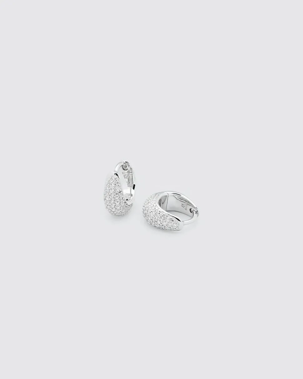 Ice Huggie Pave Silver