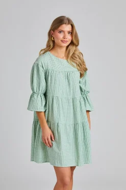 Indiana Dress Green/White
