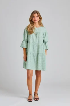 Indiana Dress Green/White
