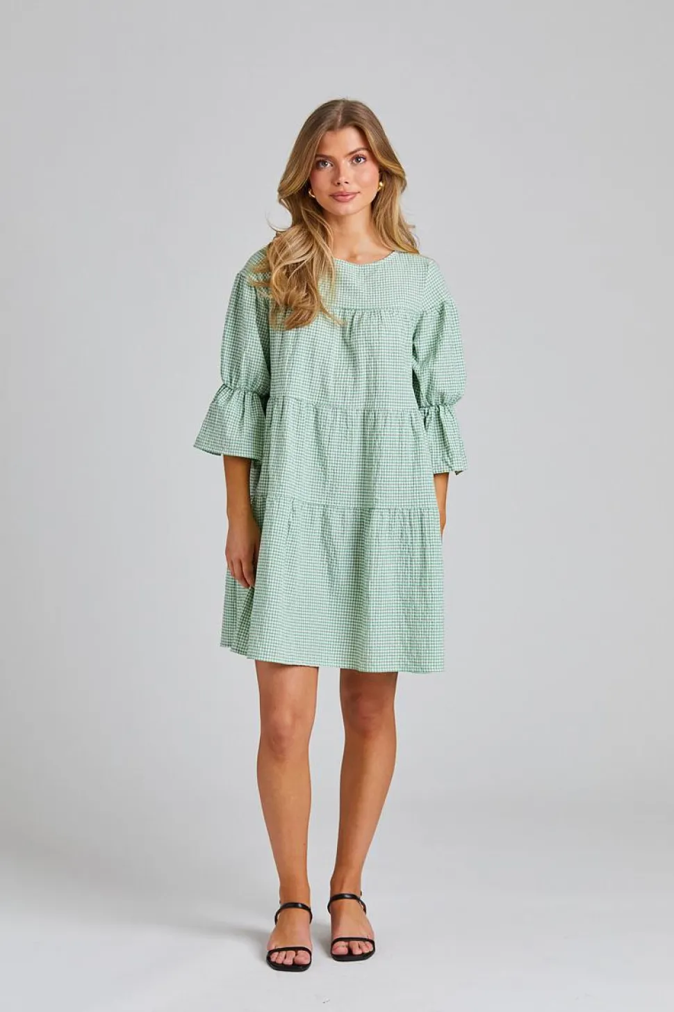Indiana Dress Green/White