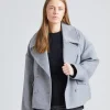 Iris Short Coat Light Grey Melange