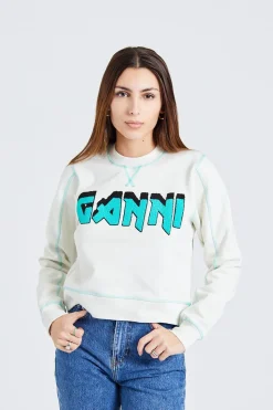 Isoli Ganni Rock Sweatshirt Egret