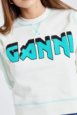 Isoli Ganni Rock Sweatshirt Egret