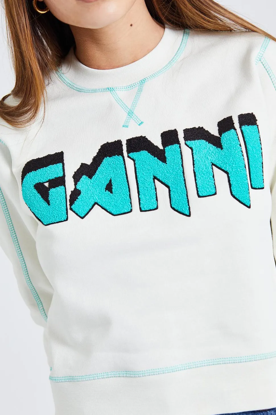 Isoli Ganni Rock Sweatshirt Egret