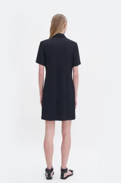 Jersey Shirt Dress Black