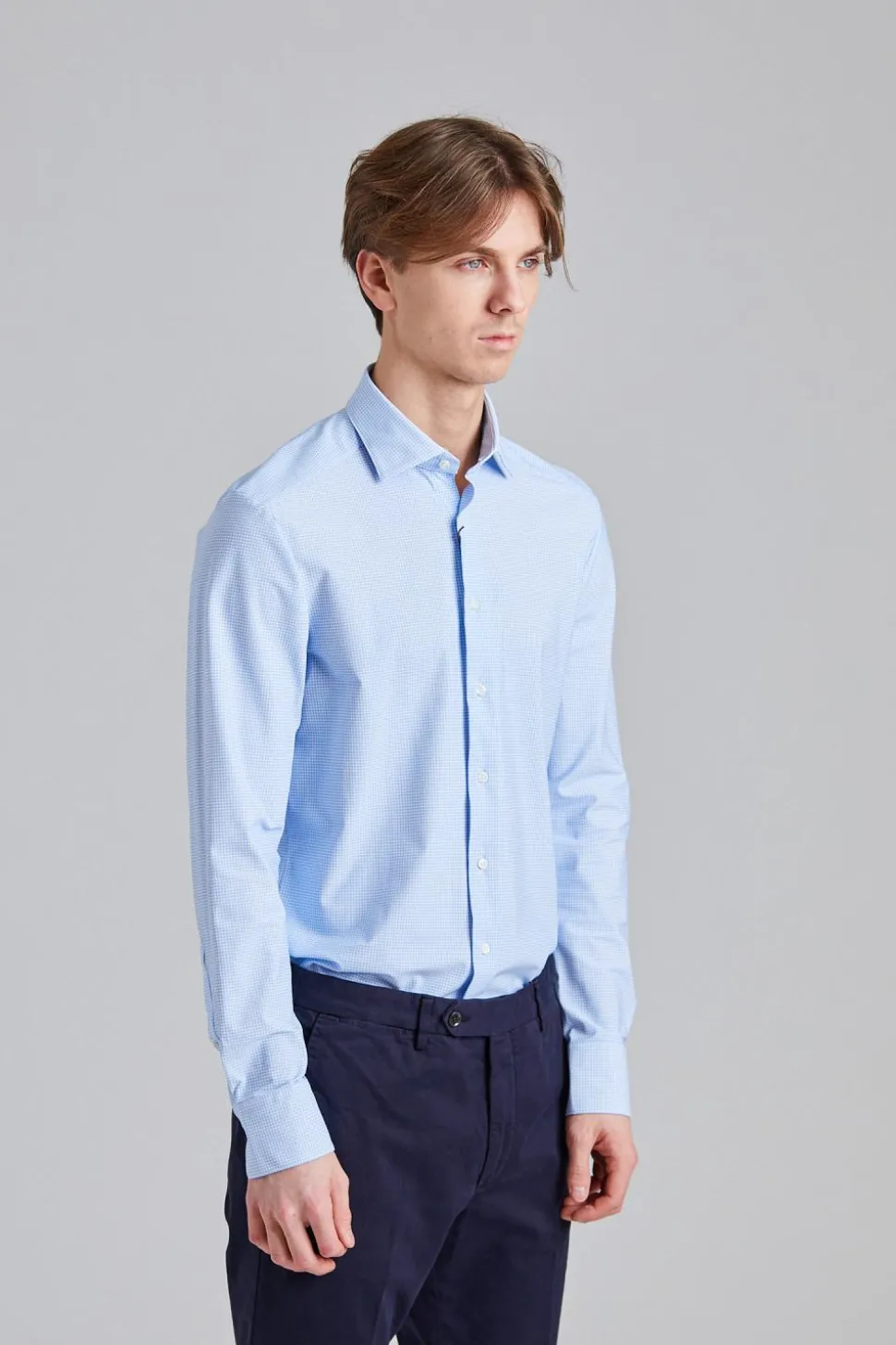 Jersey Shirt LIght Blue Check