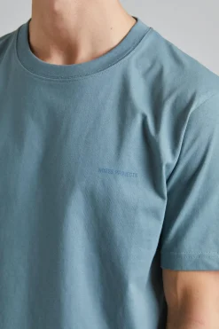 Johannes Organic Norse Logo Print T-Shirt Greyish Blue