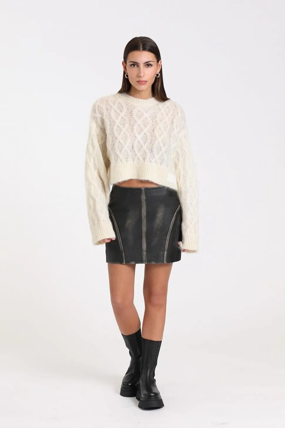 Jula Leather Skirt Demitasse