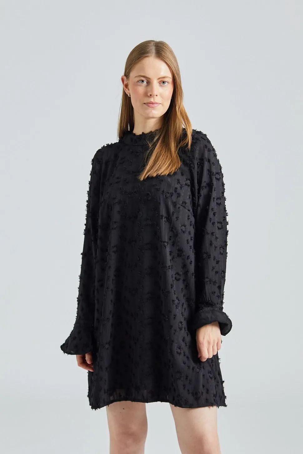 Julia Mock Neck Dress Black