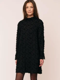 Julia Mock Neck Dress Black