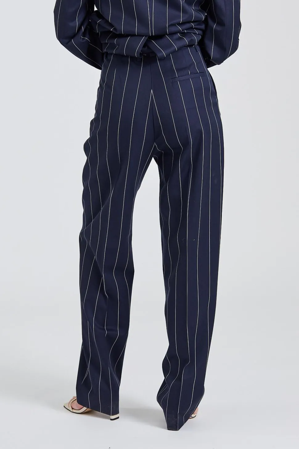 Julie Pinstripe Trousers Navy
