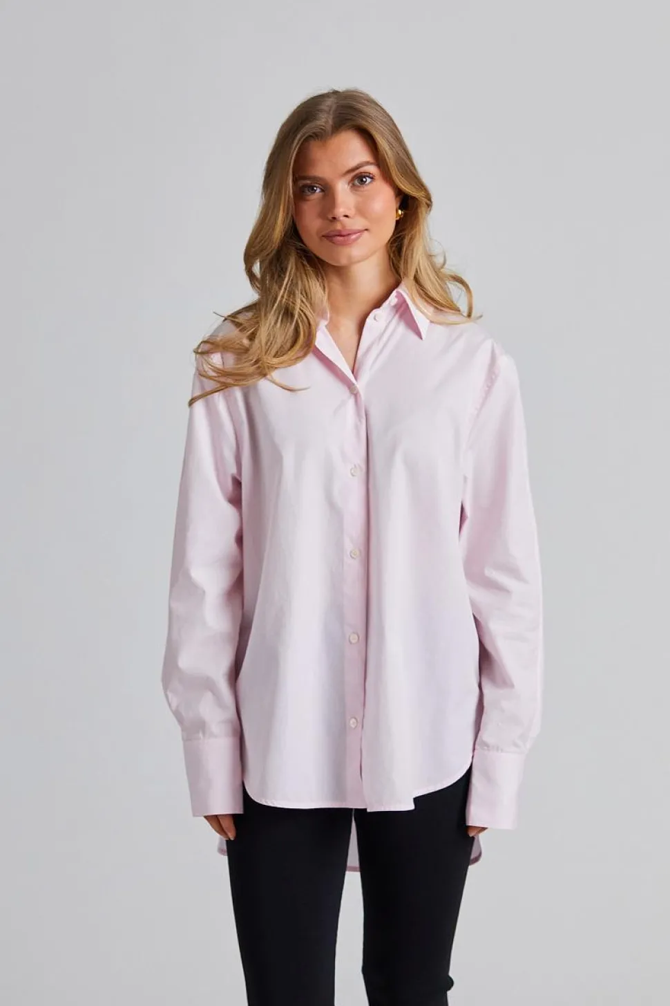 Kimono-Sleeve Poplin Shirt Blossom
