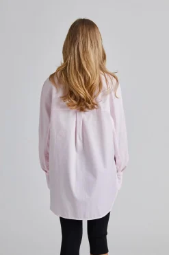 Kimono-Sleeve Poplin Shirt Blossom