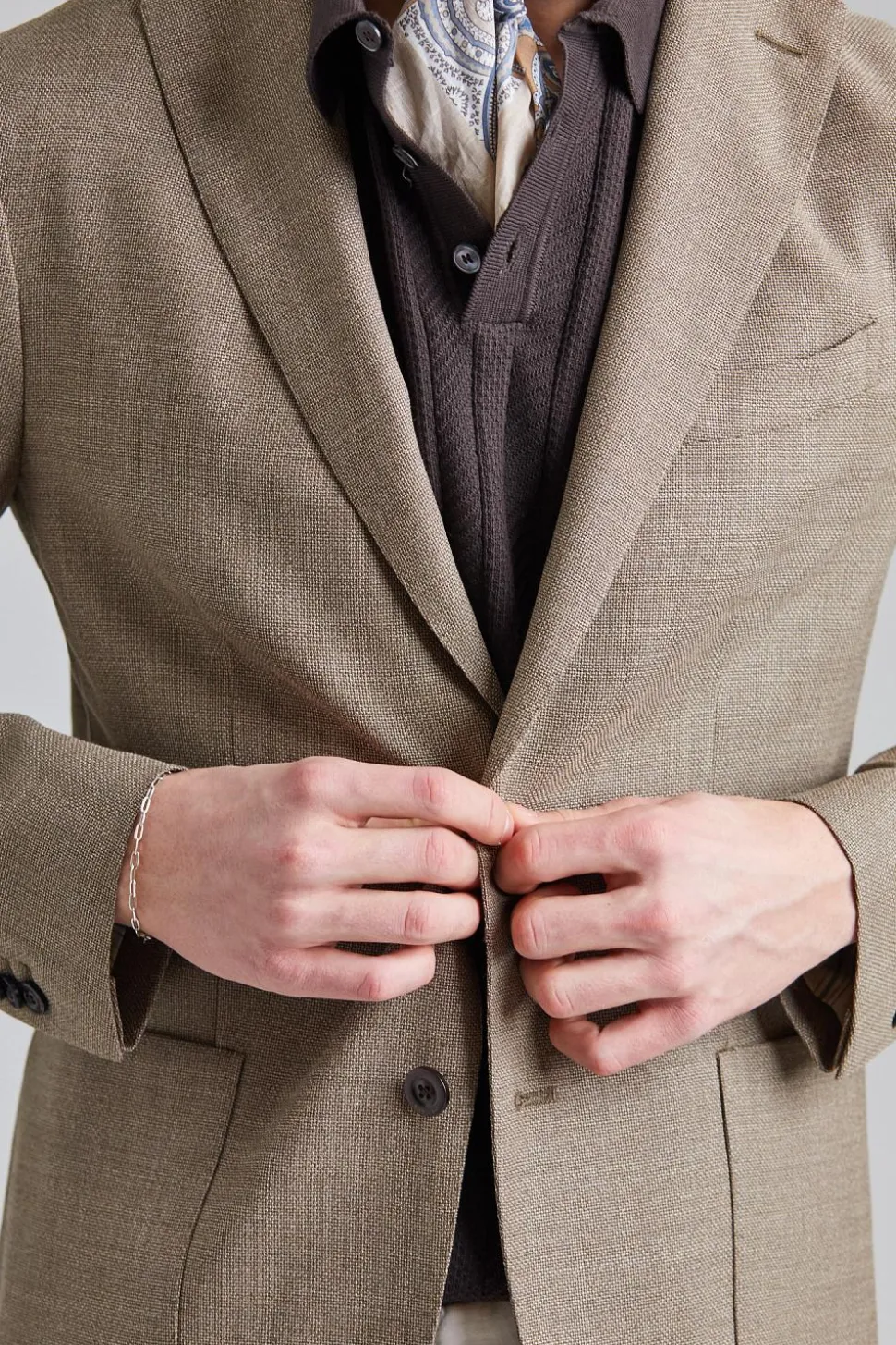 K-Jacket Wool Hopsack Beige