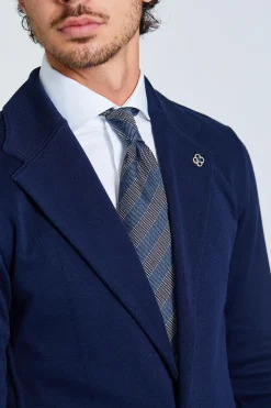 Knit Jacket Cotton Navy