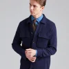 Knitted Shirt Jacket Navy