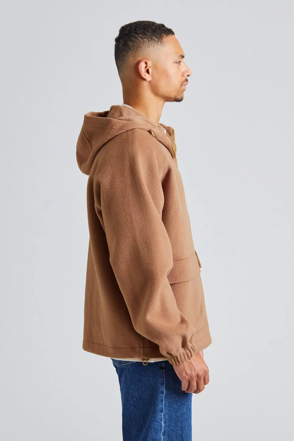 La Veste à Capuche Laine Camel