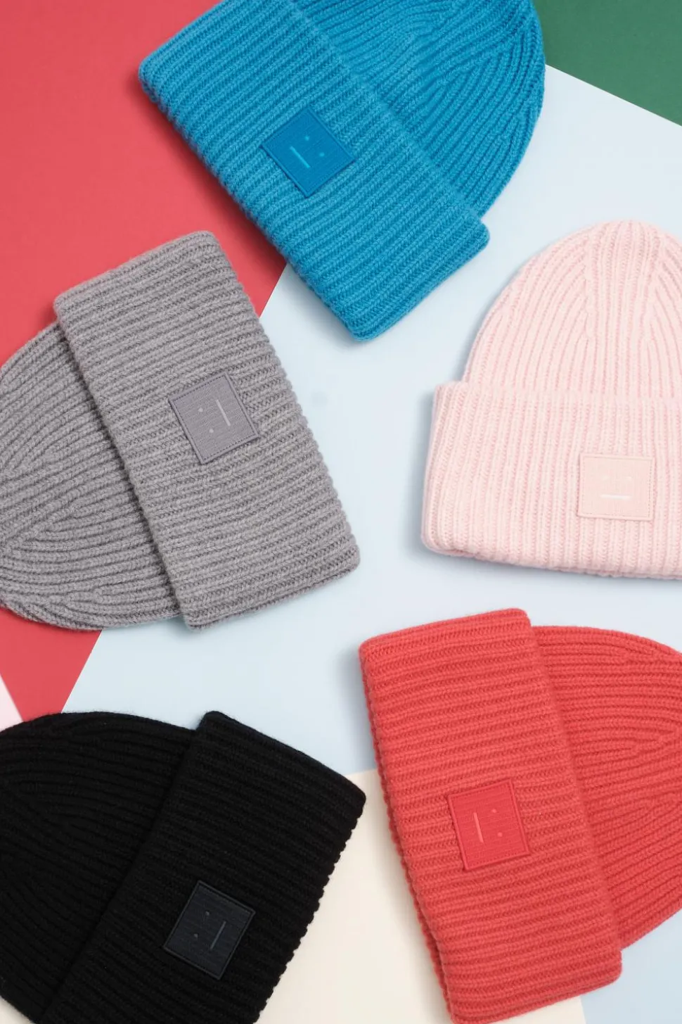 Large Face Logo Beanie Grey Mel FA-UX-HATS000063