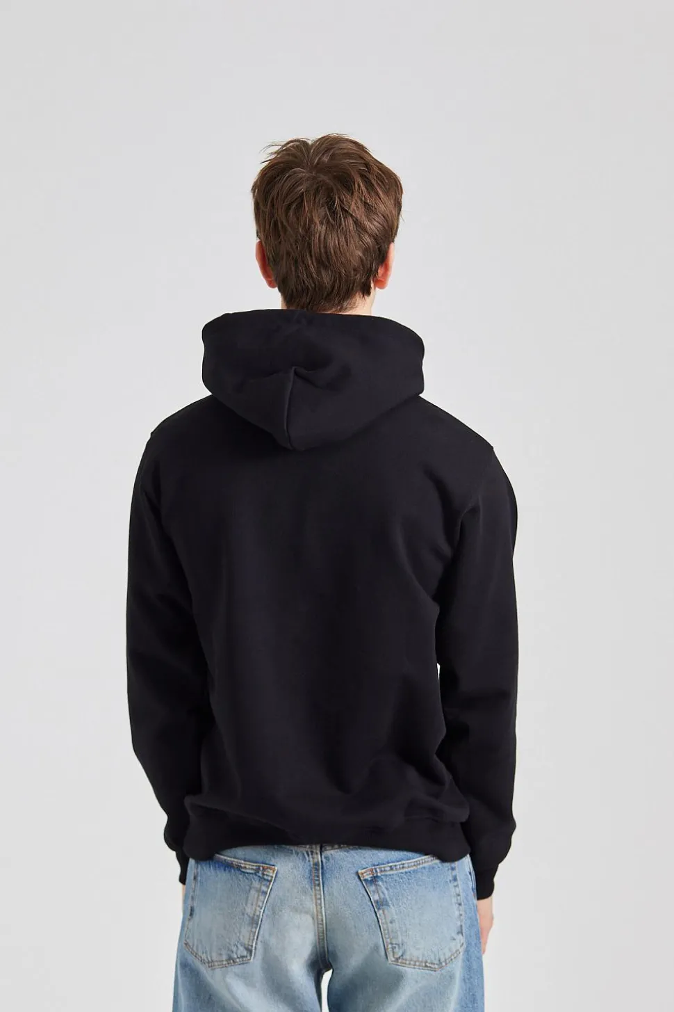 Le Hoodie Slogan à Poche Classique Black