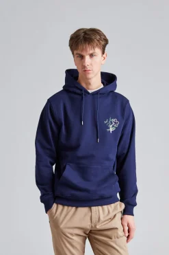Le Hoodie Slogan Esquisse Navy