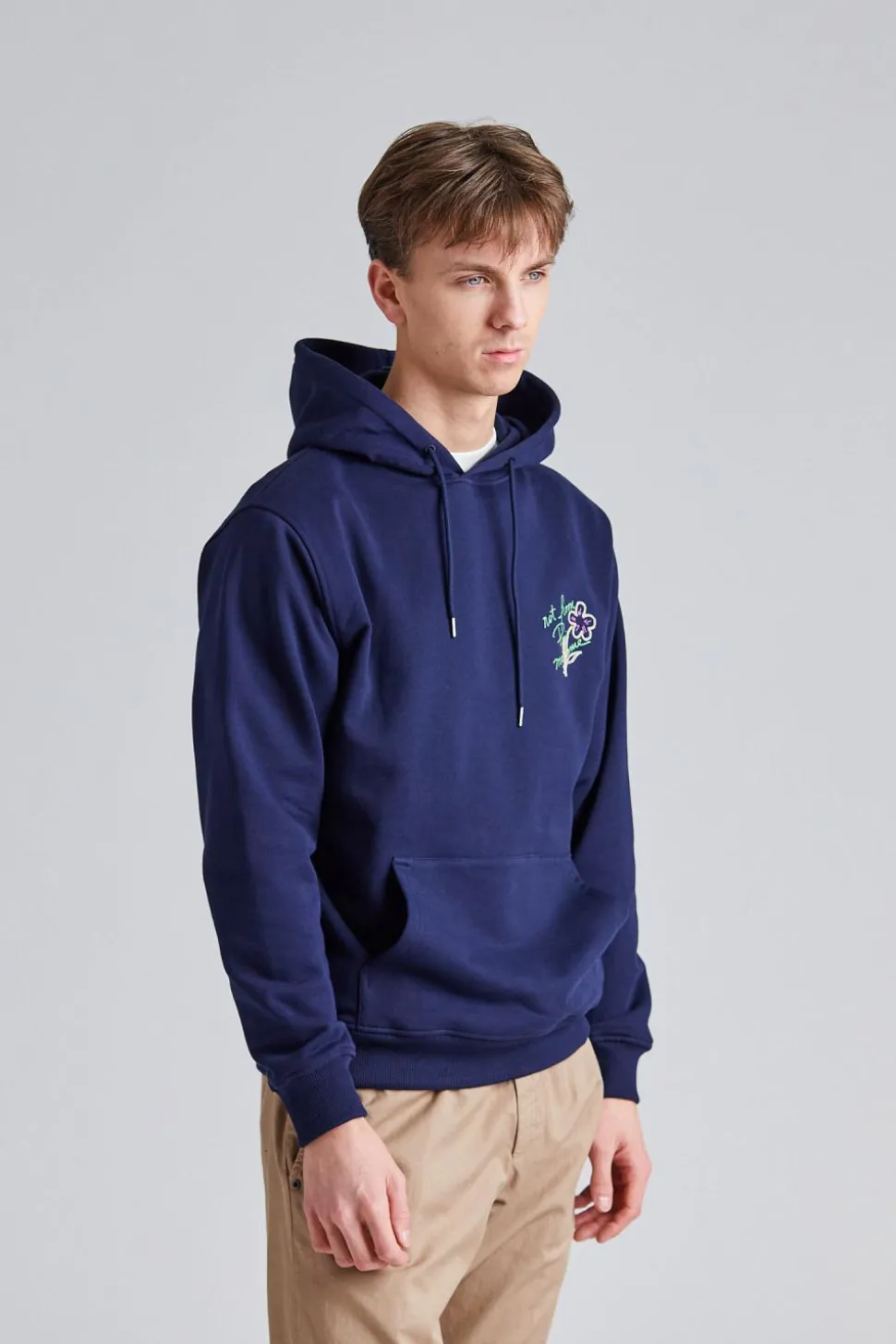 Le Hoodie Slogan Esquisse Navy