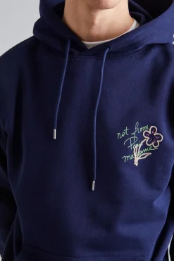 Le Hoodie Slogan Esquisse Navy