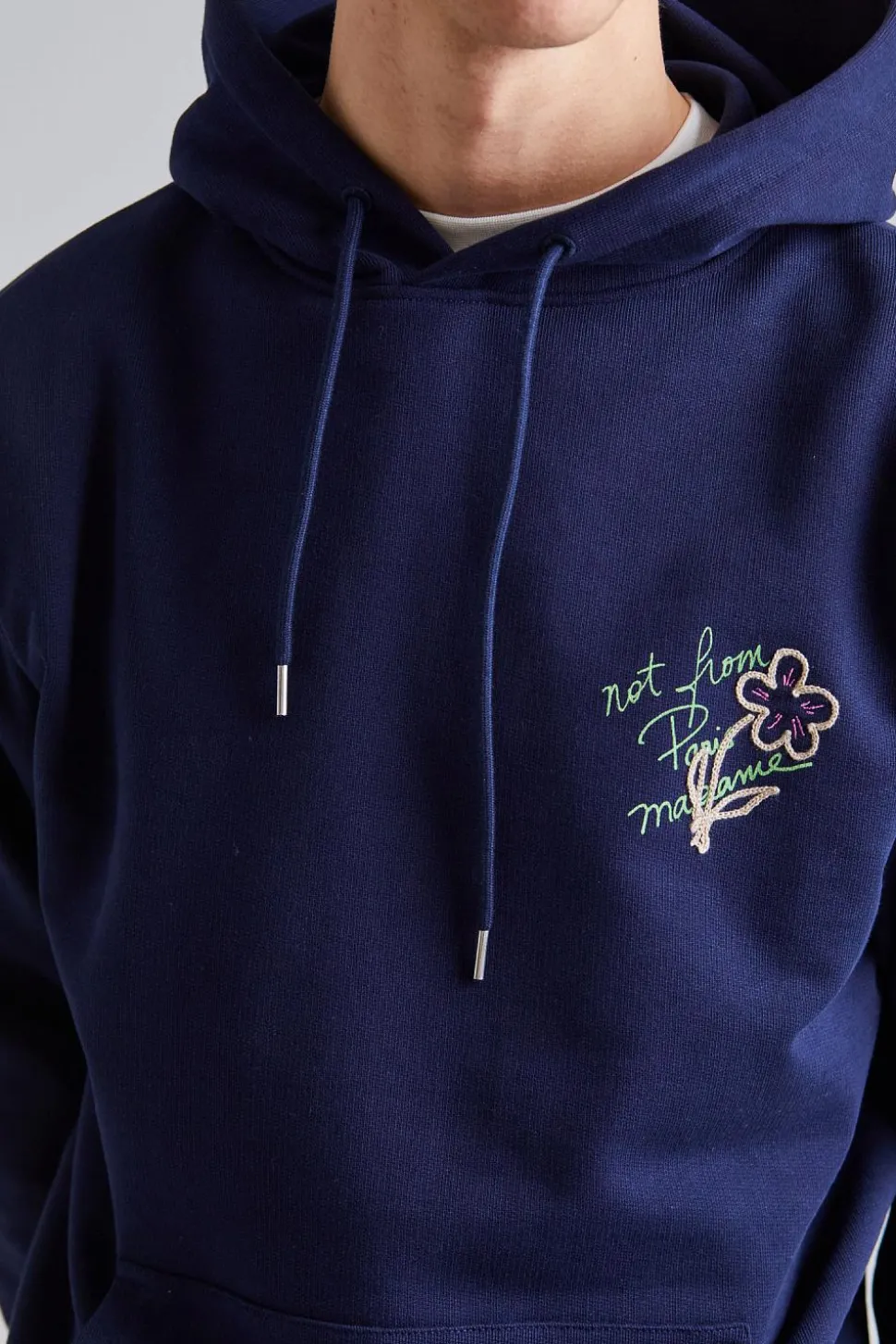 Le Hoodie Slogan Esquisse Navy
