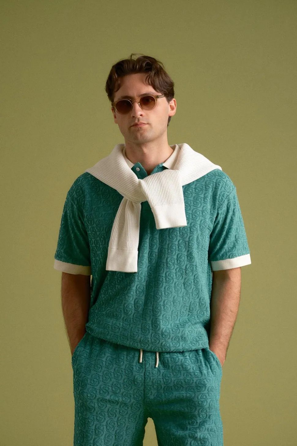 Le Polo Monogramme MC Emeraude