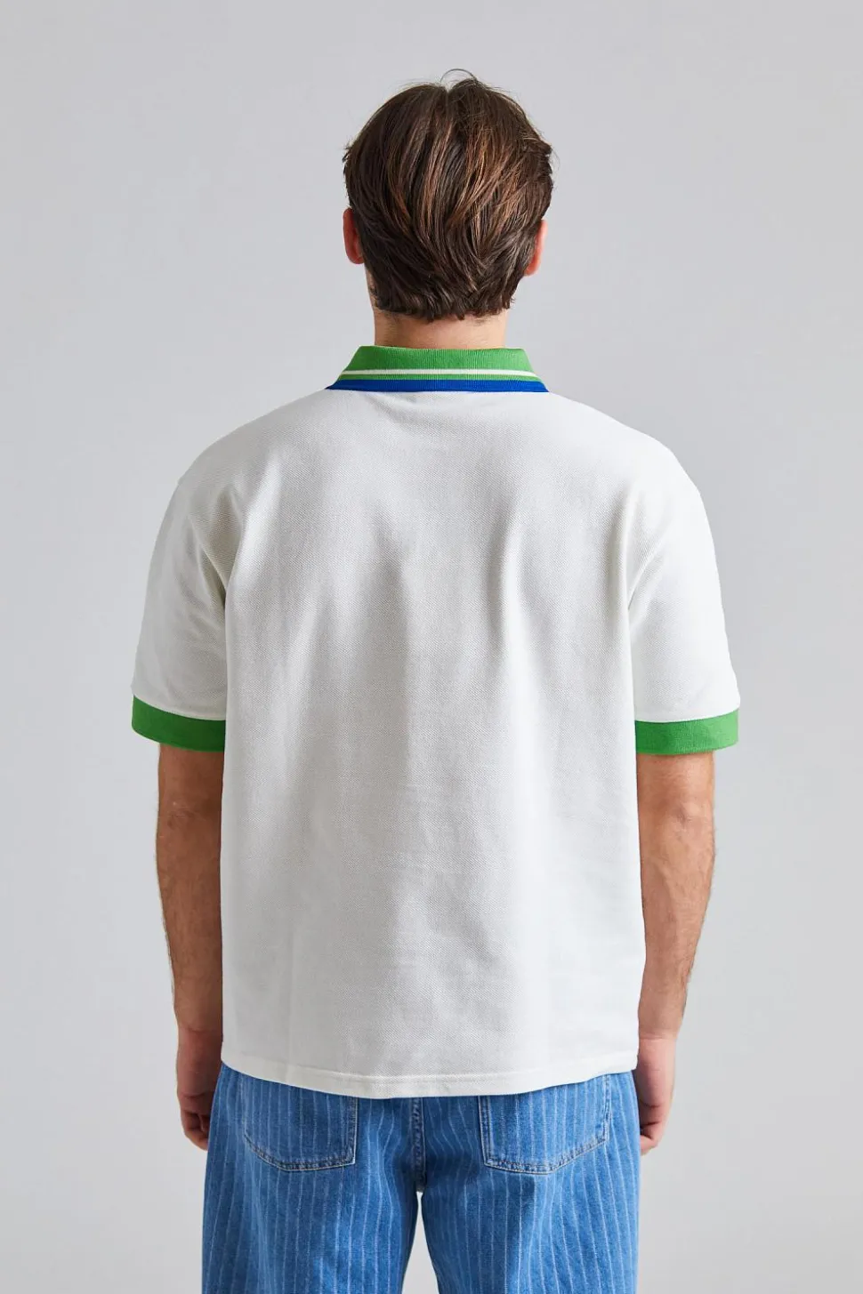 Le Polo Piqué Tresse Off White