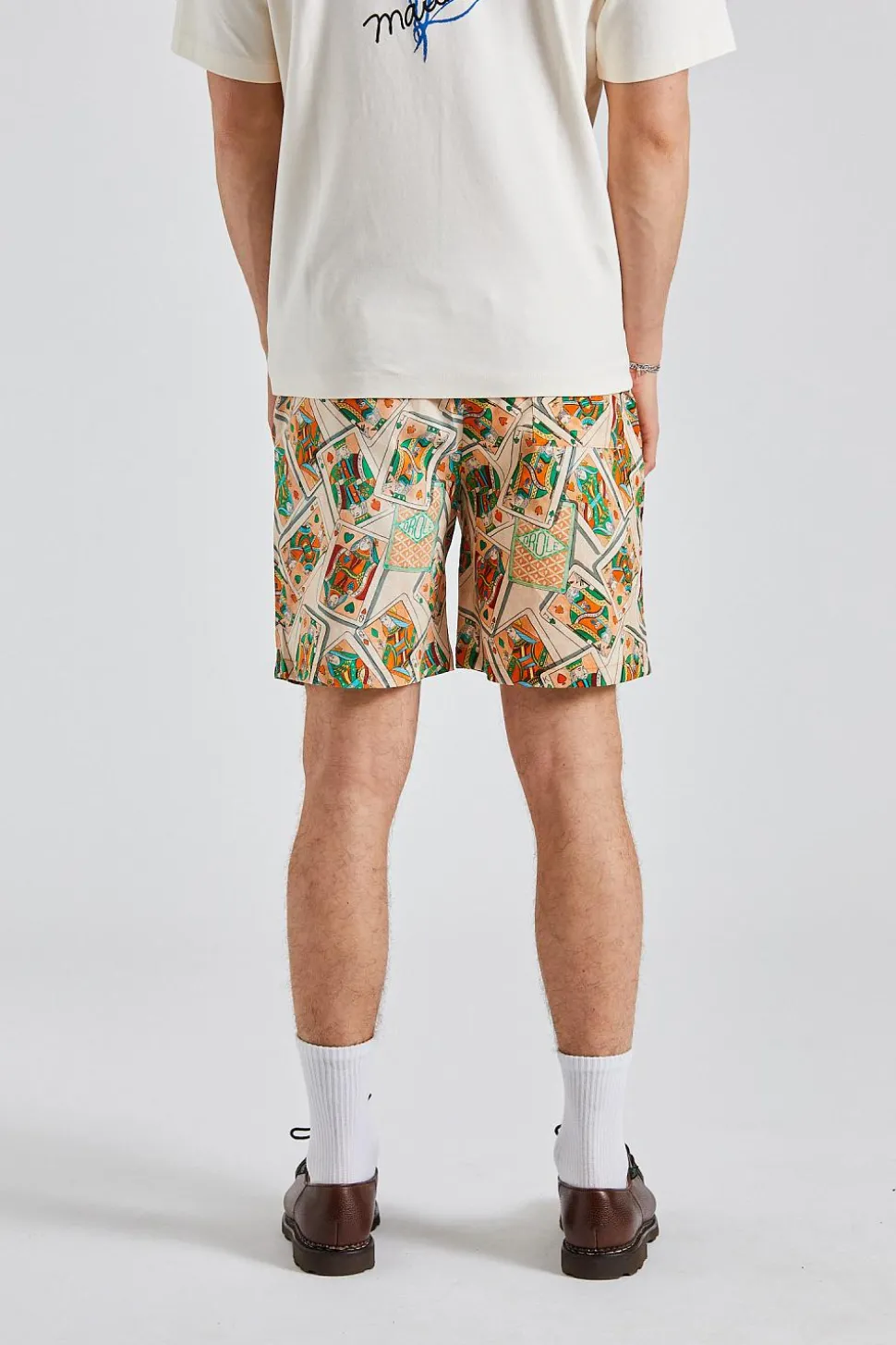 Le Short Jeu de Cartes Peach