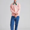 Le Sweatshirt Slogan Cursive Light Pink