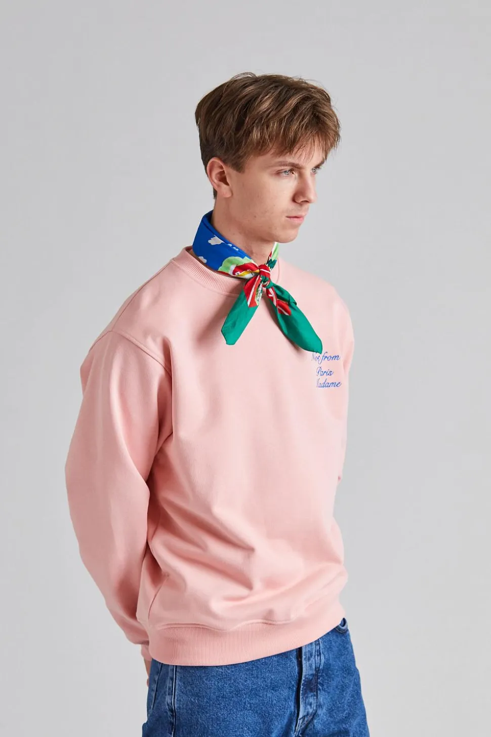 Le Sweatshirt Slogan Cursive Light Pink