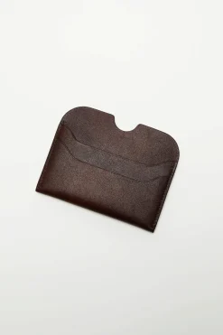 Leather Card Holder Dark Brown FN-UX-SLGS000287