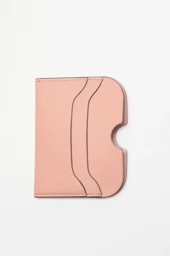 Leather Card Holder Salmon Pink FN-UX-SLGS000257