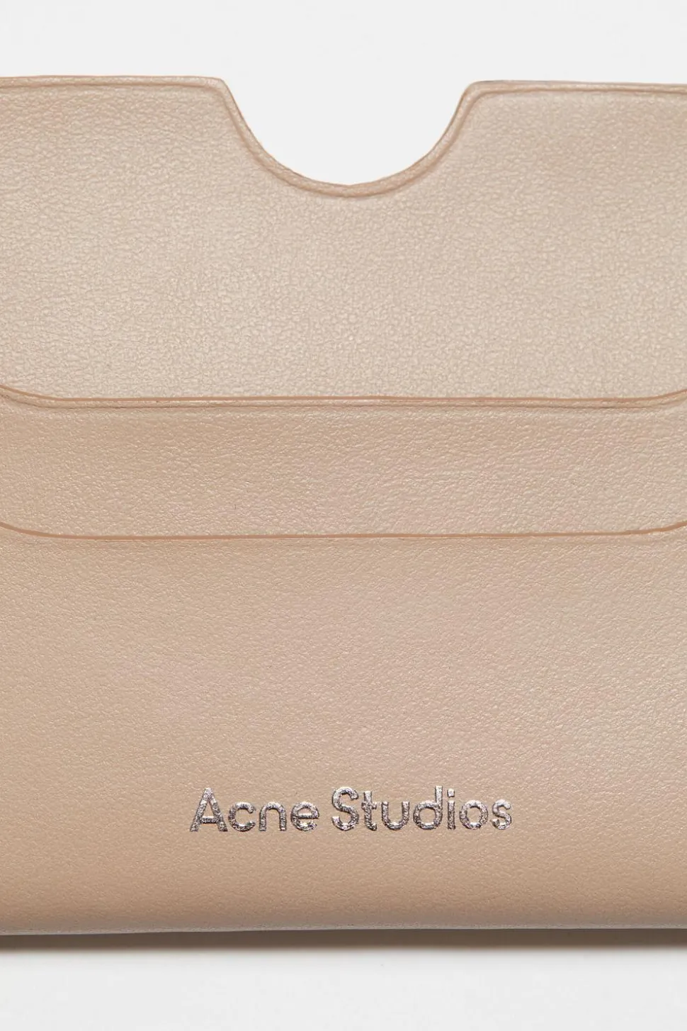 Leather Card Holder Taupe Beige FN-UX-SLGS000257
