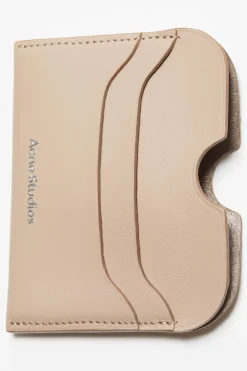 Leather Card Holder Taupe Beige FN-UX-SLGS000257