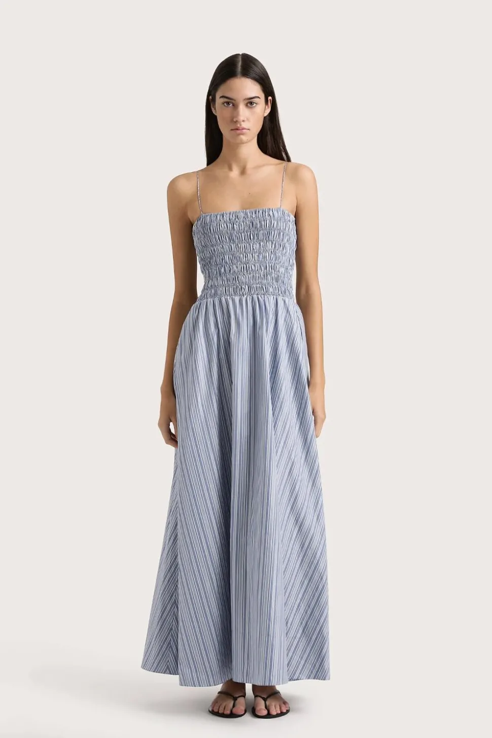 Lida Maxi Dress Blue Stripe