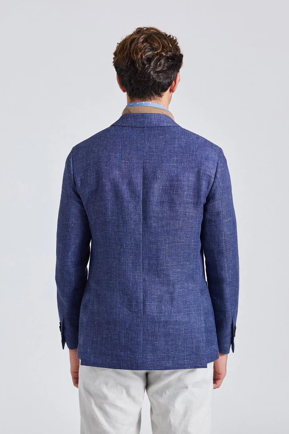 Linen and Wool Blazer Blue