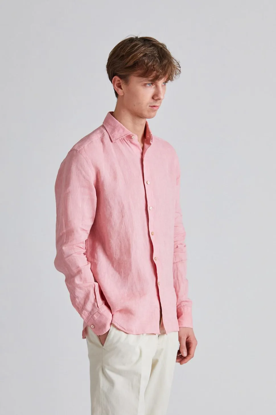 Linen Shirt Soft Pink