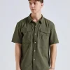 Lisle Safari Shirt Mid Olive
