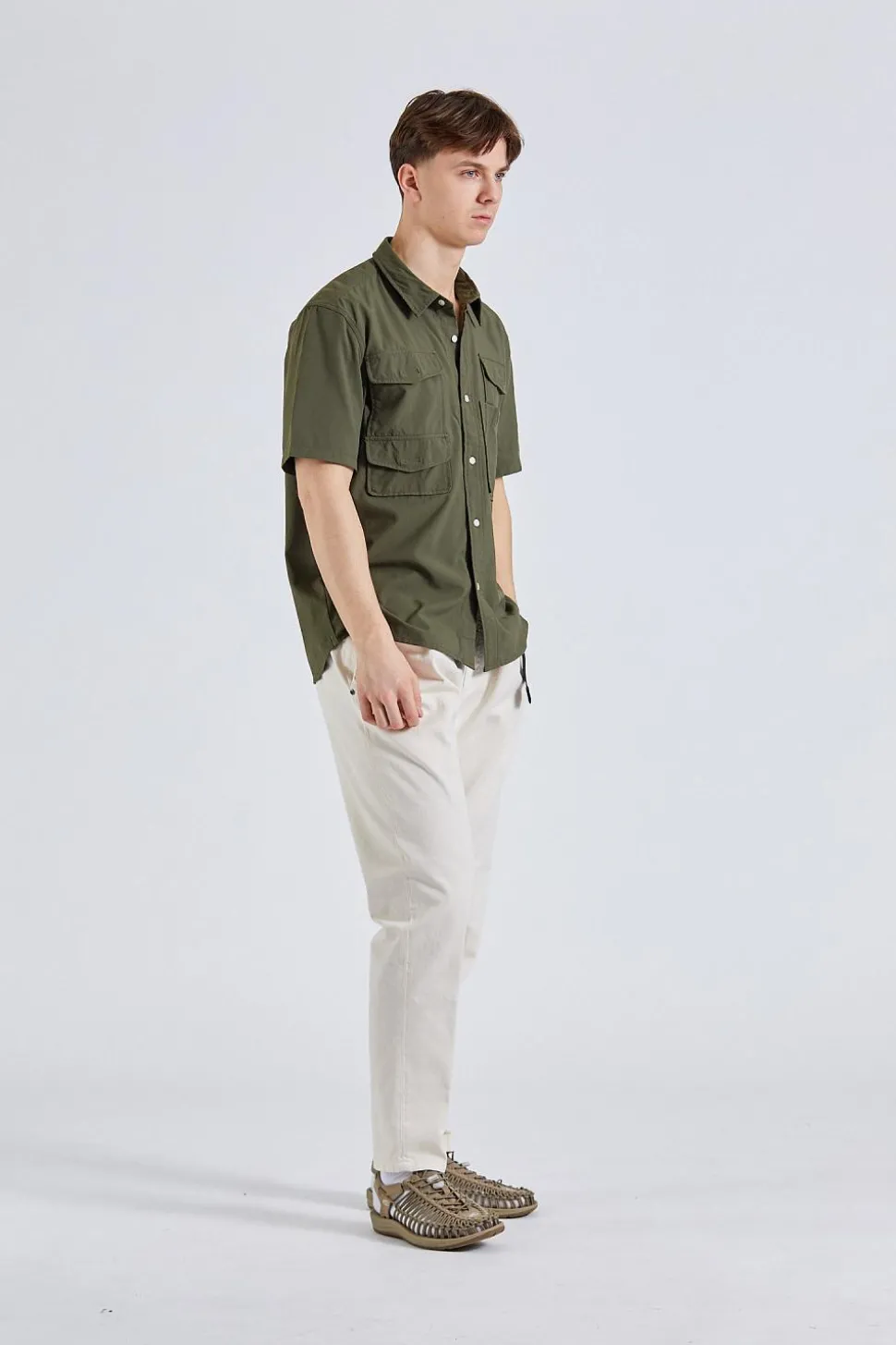 Lisle Safari Shirt Mid Olive