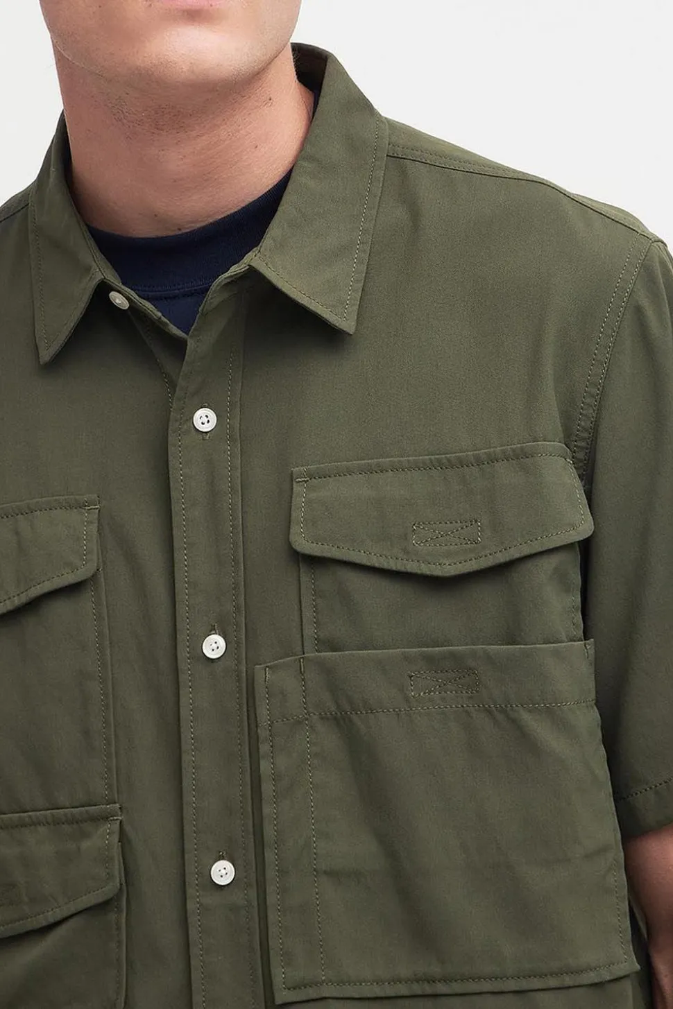 Lisle Safari Shirt Mid Olive