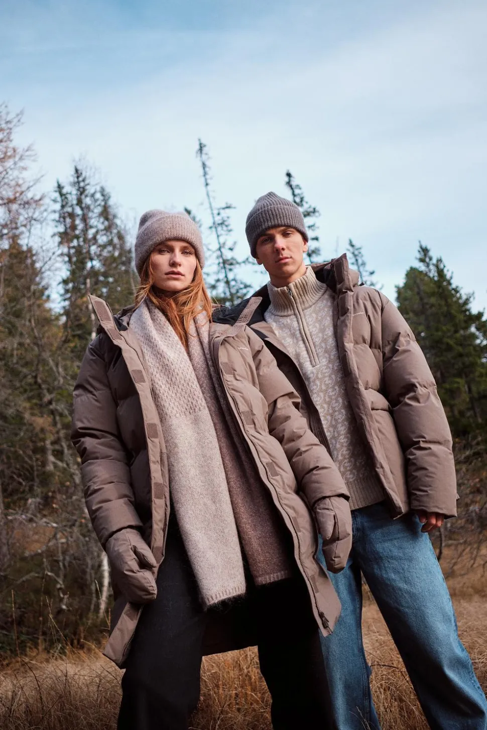 Loen Down Jacket Taupe