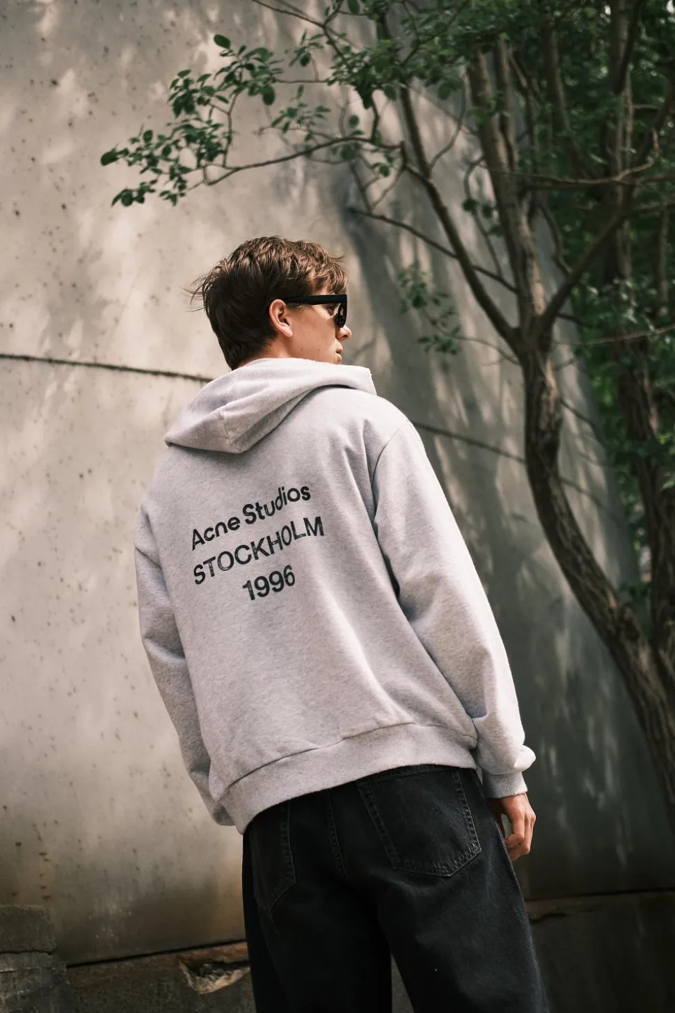 Logo Hooded Sweater Pale Grey Melange FN-UX-SWEA000023