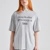 Logo T-shirt - Relaxed Unisex Fit Pale Grey Melange FN-UX-TSHI000017