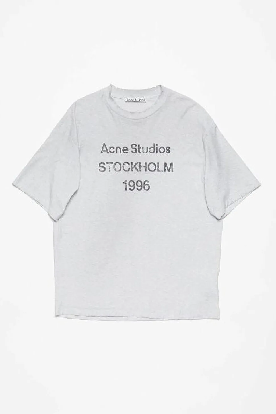 Logo T-shirt - Relaxed Unisex Fit Pale Grey Melange FN-UX-TSHI000017