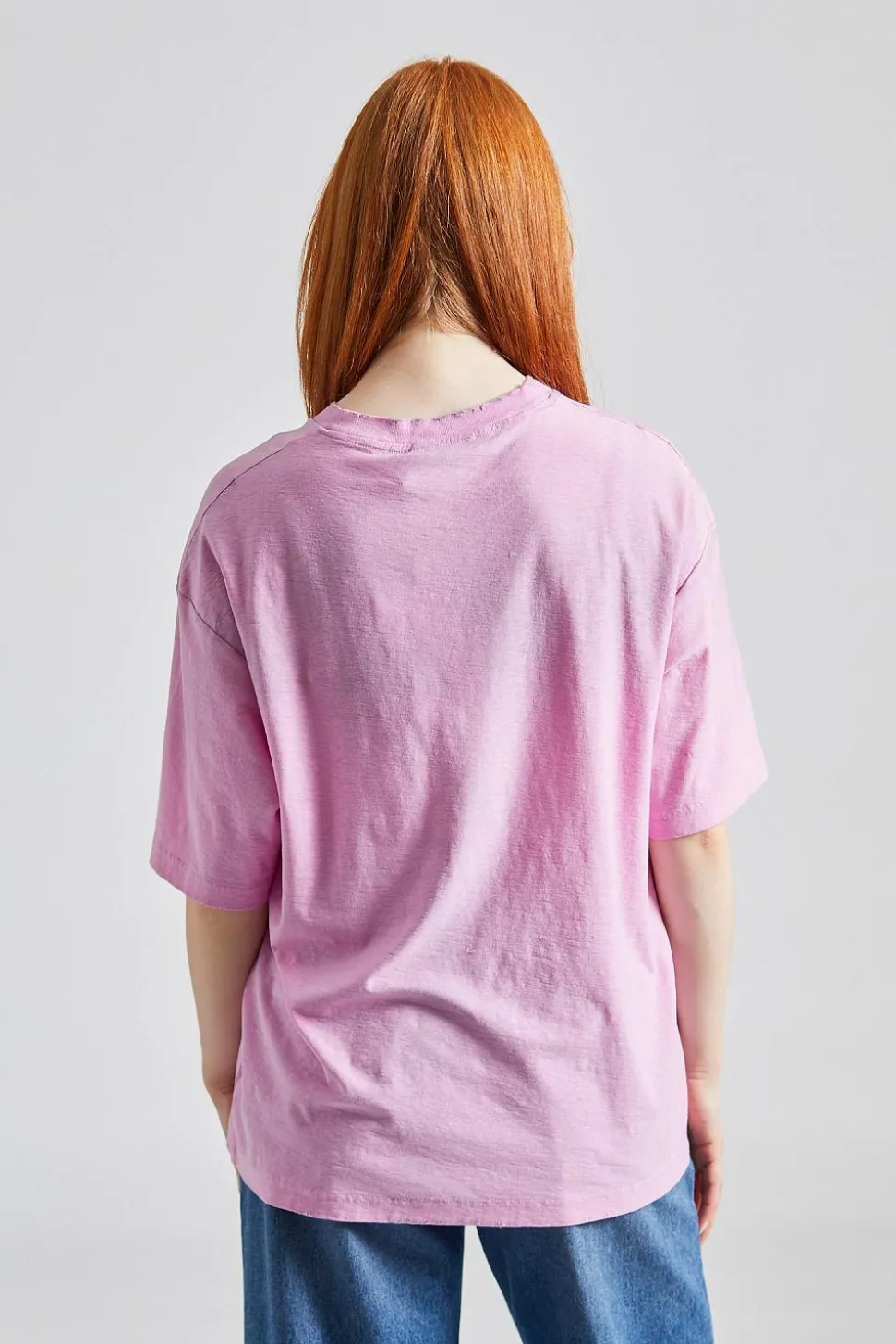 Logo T-shirt Relaxed Fit Cotton Candy Pink FN-UX-TSHI000013