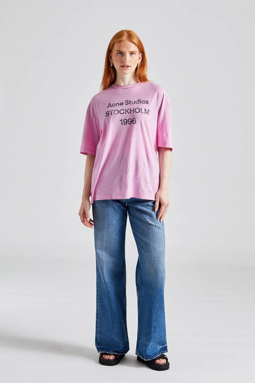 Logo T-shirt Relaxed Fit Cotton Candy Pink FN-UX-TSHI000013