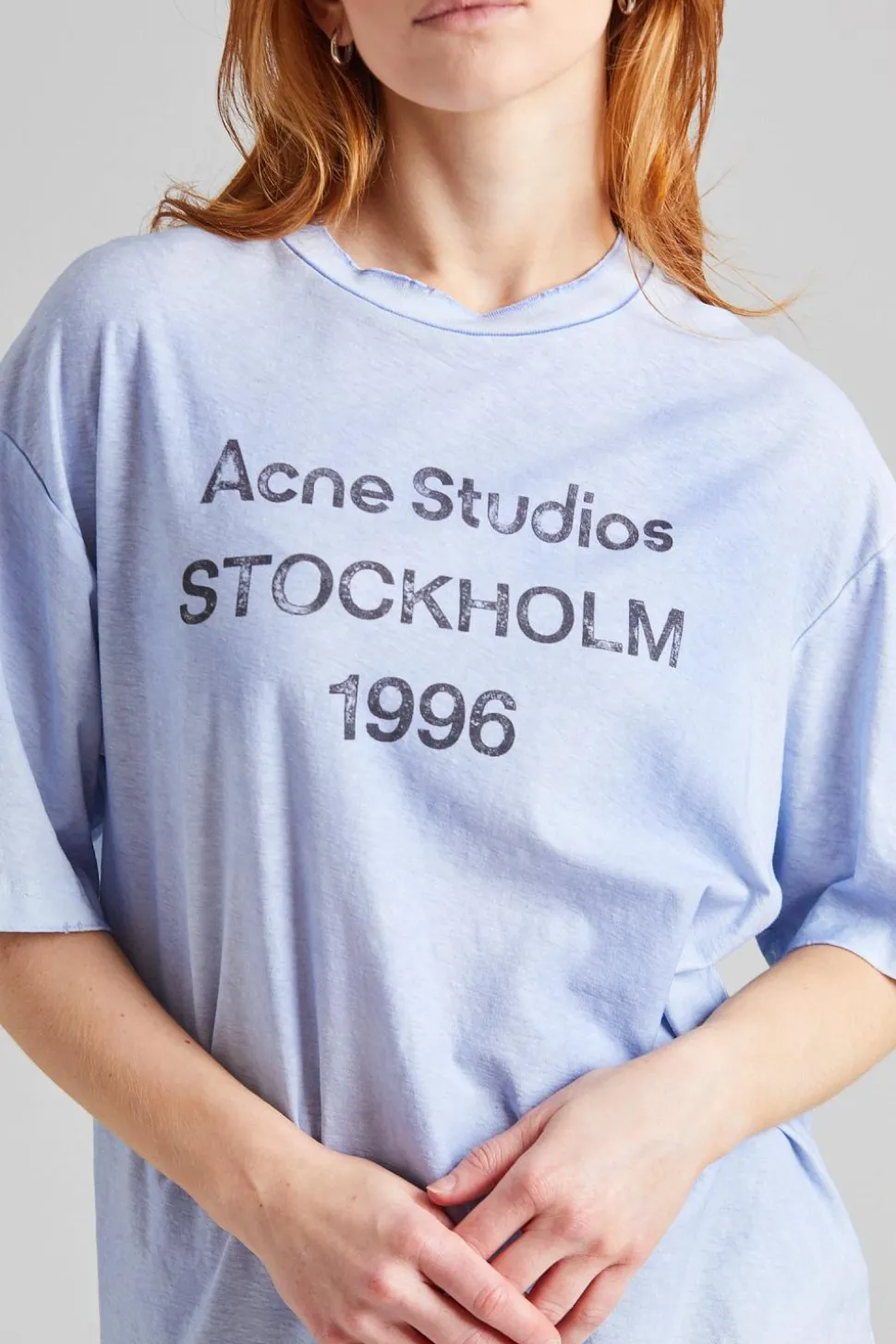 Logo T-shirt Relaxed Fit Dusty Blue FN-UX-TSHI000013