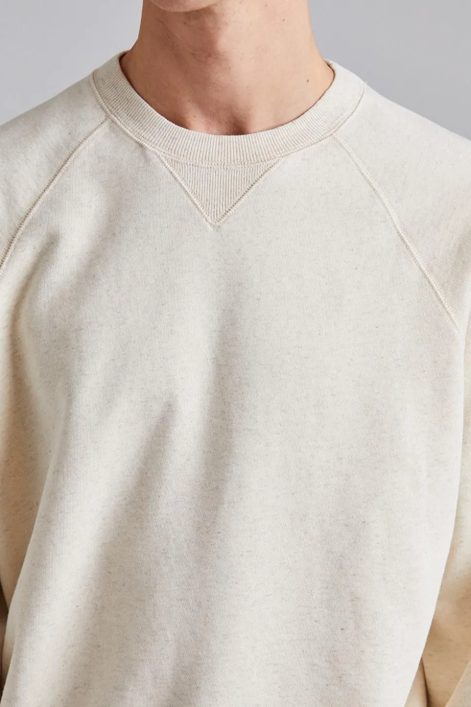 LS Cotton-Hemp Raglan Sweatshirt Ecru